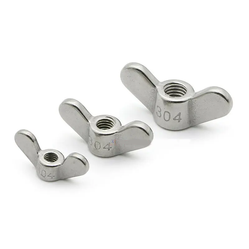 Butterfly Wing Nut M4 M5 M6 M8 M10 M12 M16 M20 Wing Nuts Butterfly Nut 304 Stainless Steel Hand Tighten Nuts Claw Nut