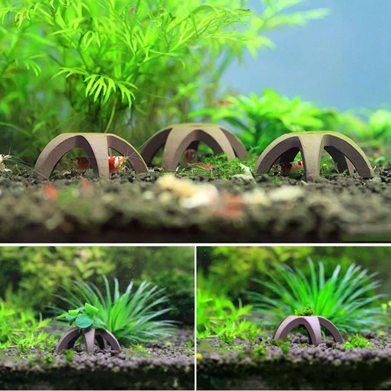 Ceramic Aquarium Decoration Fish Shrimps Shelter House Pottery Scorpion House Canister Simulation Stone Fish Tank Decor