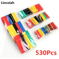 530Pcs/set Weatherproof Heat Shrink Sleeving Tubing Tube Assortment Kit Wrap Cable Electrical Connection Electrical Wire