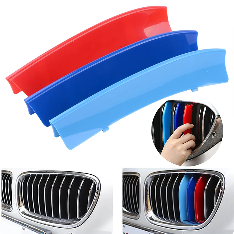 Sport M Style Color 7 Slat Grille Cover Clip Trim For BMW X1 E84 2010-2015 Front Kidney Grill Decorative Parts