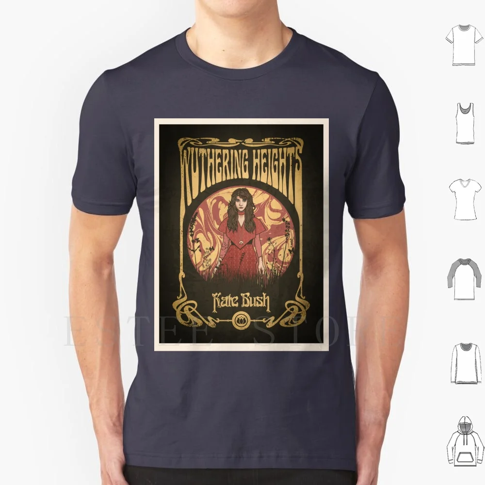 Kate Bush Wuthering Heights T Shirt DIY Big Size 100% Cotton Kate Bush Red Wuthering Heights Babooshka Running Up That Hill Art