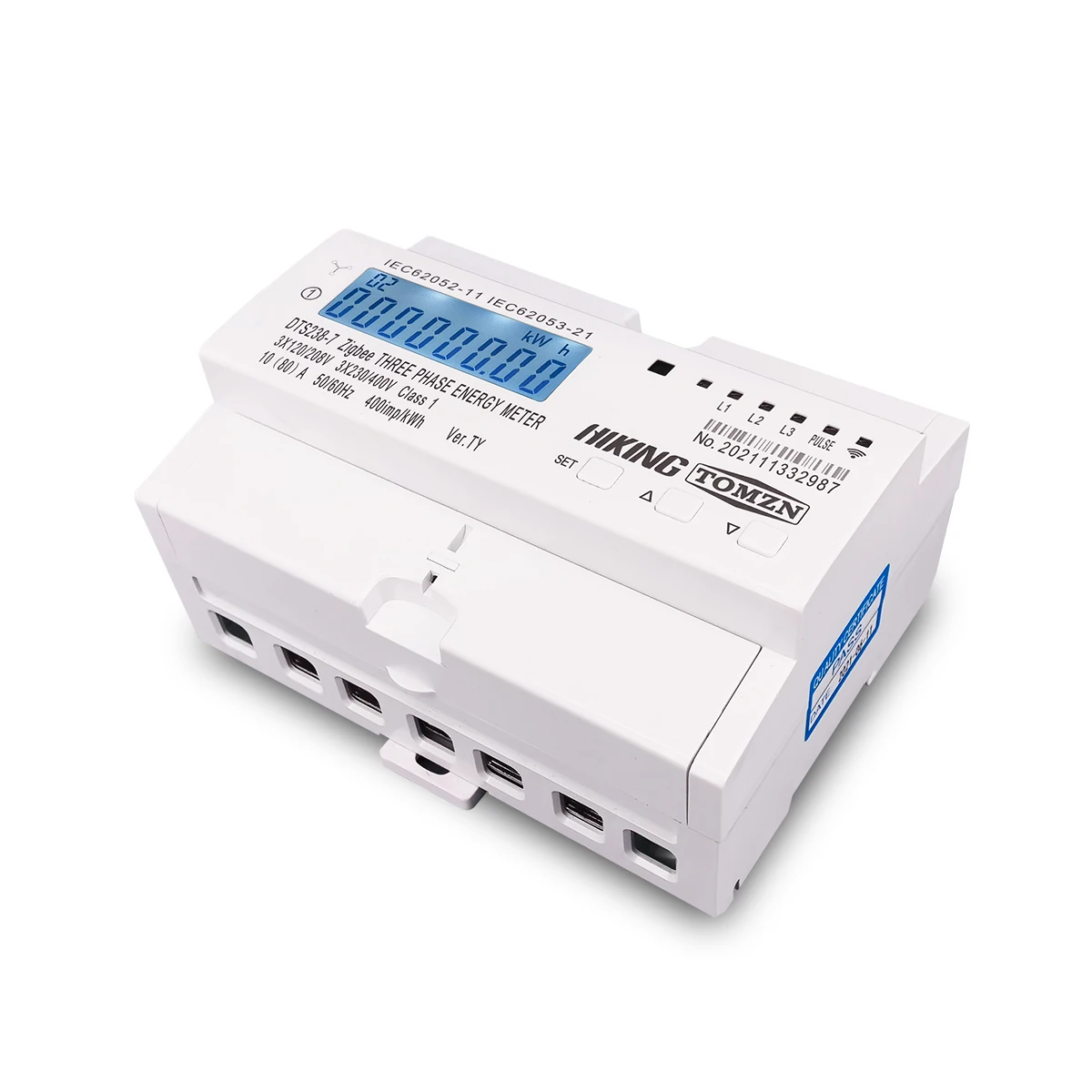 80A 3 Phase Zigbee Gateway Tuya Din Rail WIFI Smart Energy Meter timer Monitor kWh Meter Wattmeter 3*120V 3*230V