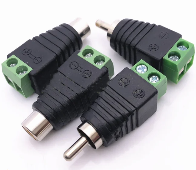 RCA Male Plug& Female jack to AV Terminal  Video AV  Connector