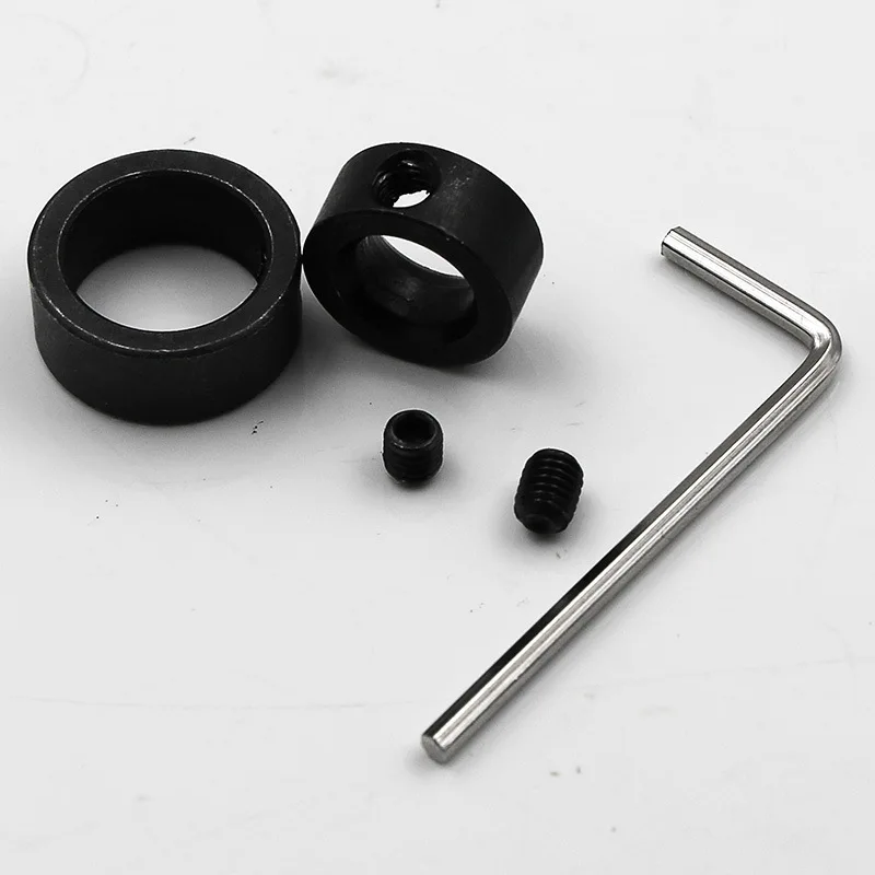 9Pcs เจาะ Bits 3/4/5/6/8/10/12/16Mm เจาะความลึก Stop Collars Dowel Shaft Chuck ประแจสำหรับงานไม้เครื่องมือ