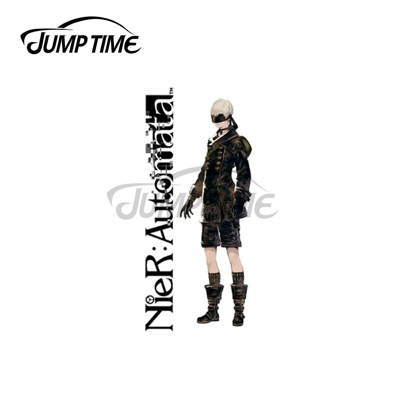 Jump Time 13 x 4cm For Nier Automata 9S Car Stickers Waterproof DIY 3D Sticker Bumper Custom Printing Window Decal Decoration