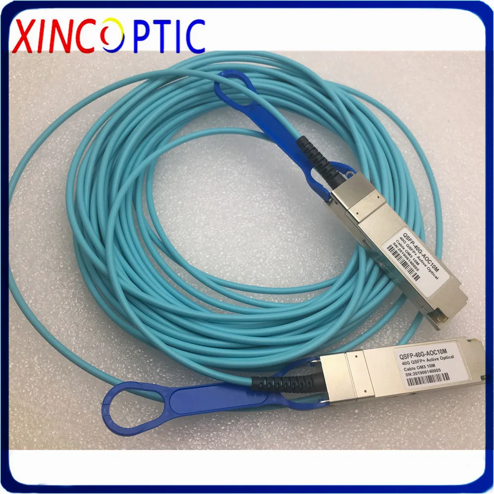 Free Shipping 40G QSFP+ to 4*10SFP+ AOC 10M Cable, 40Gbps OM3 OM4 10 Meters MPO SFP Module AOC Active Optic Fiber Cable