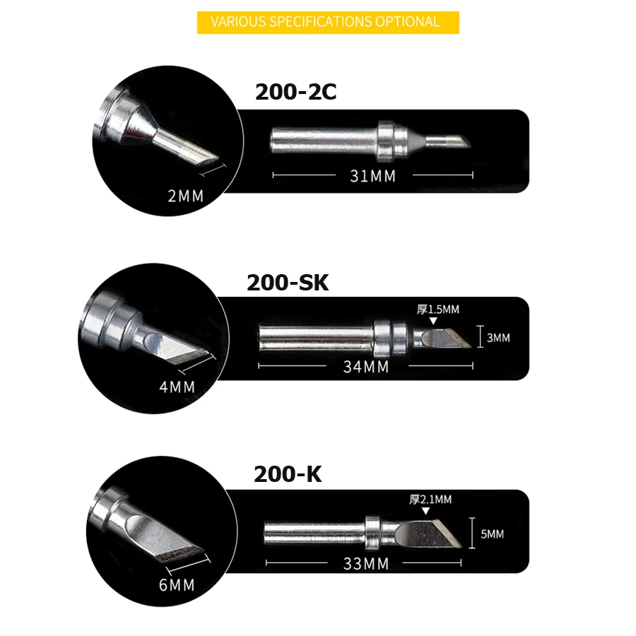 100% Original Quick Soldering Iron Tip LI 1C J SK for Quick 203 203H 204 204H 3202 Solder Station Tips Replacement