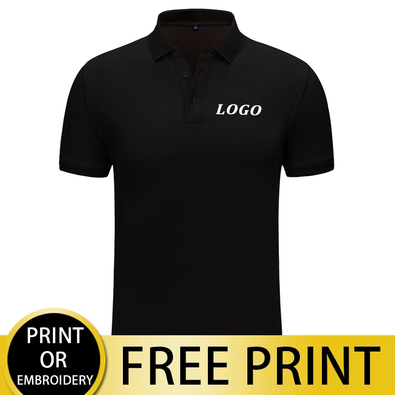 Polo Shirt Custom Printed Logo Brand Image Embroidered Text 6 Colors Company Travel Design Top