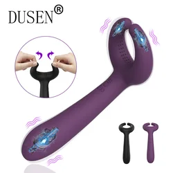 Couples Sex Toy Penis Vibrator with Ring,Powerful Dildo Vibrators for Women Clitoris Stimulate Massager Adult Orgasm Sex Product