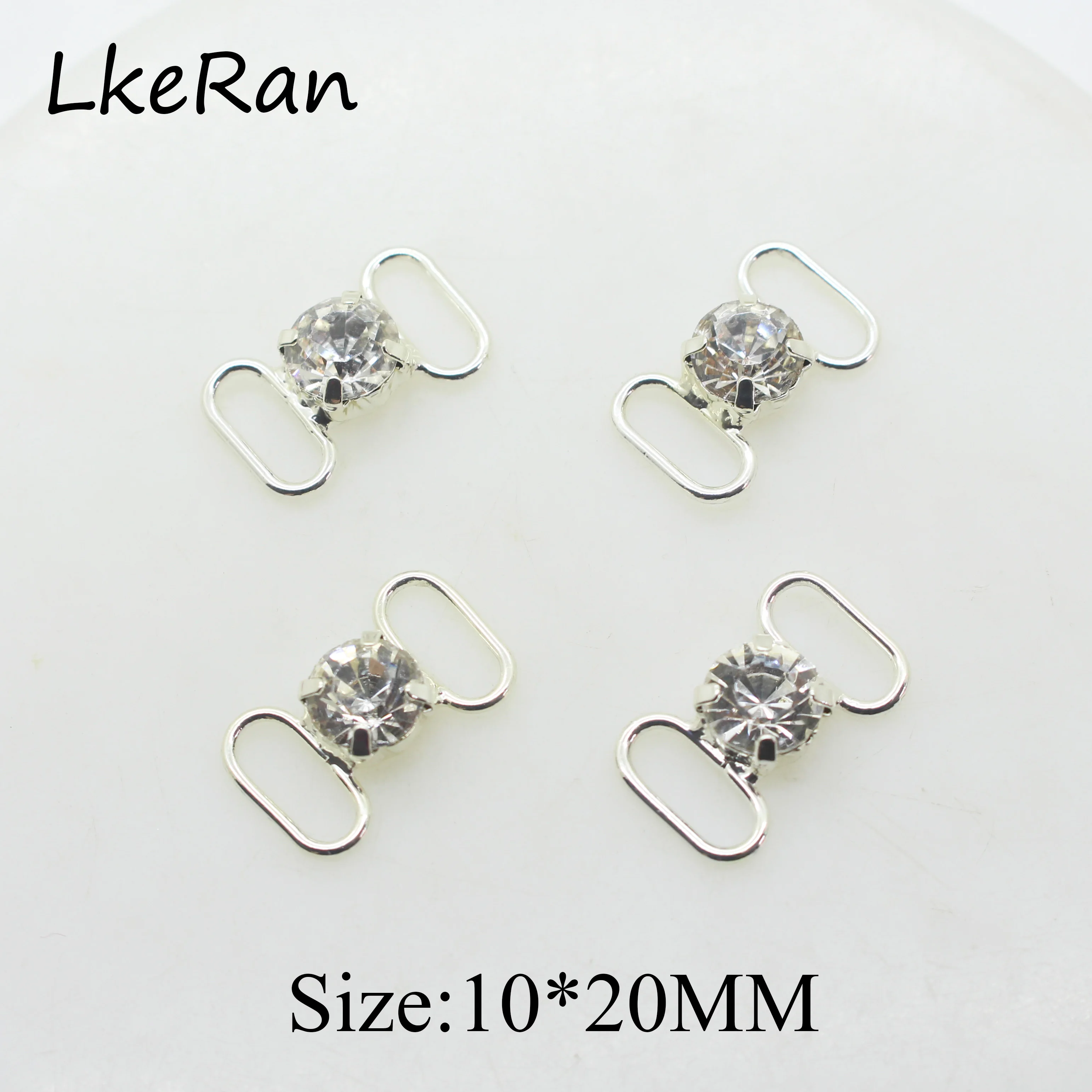 NEW 10Pcs 10x20mm Mini Clear Crystal Buckles SS38 Rhinestone Sew on Bikini Accessories Diy Wedding Card Making Handmade Jewelry