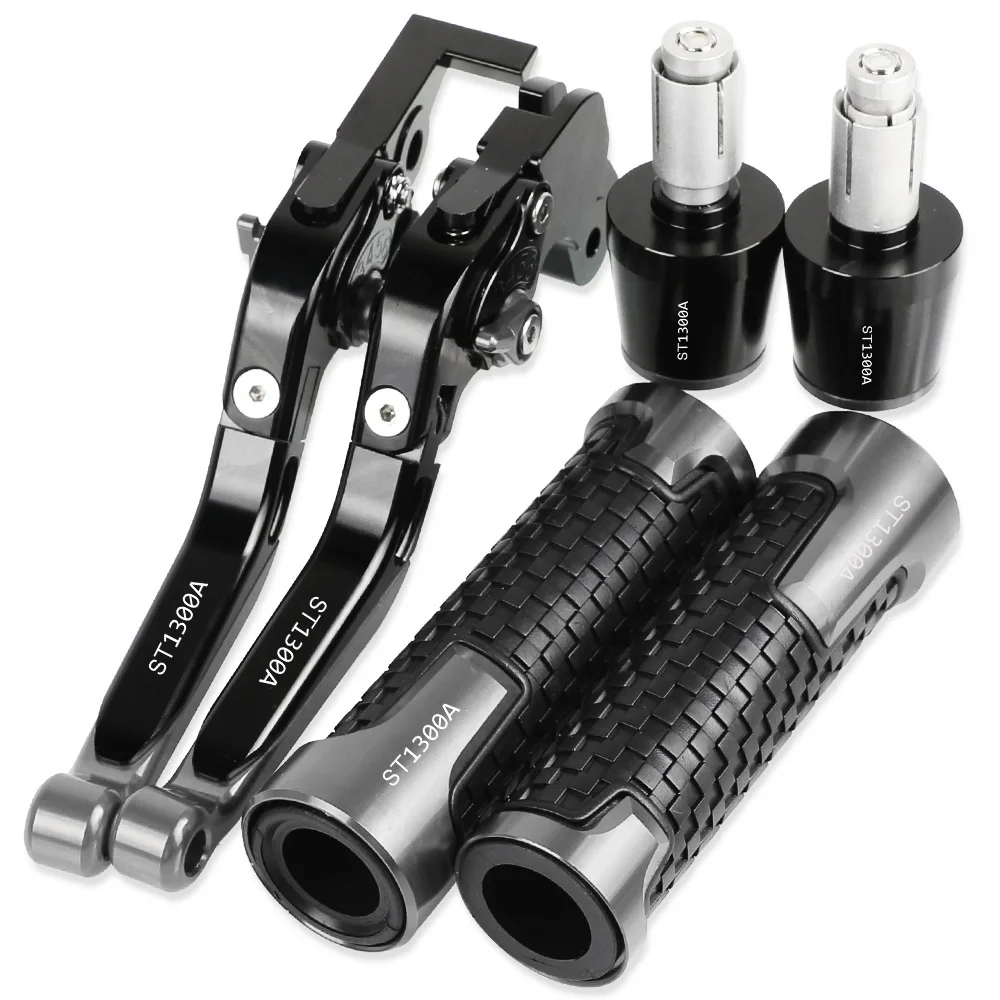 ST 1300A Motorcycle Aluminum Brake Clutch Levers Handlebar Hand Grips ends For HONDA ST1300A 2003 2004 2005 2006 2007