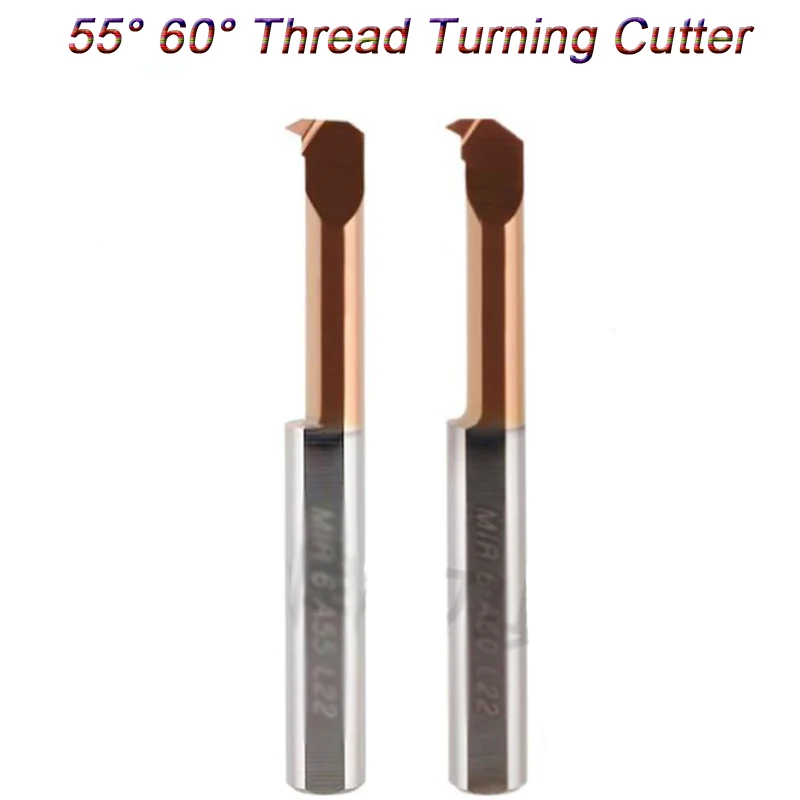 

Solid Carbide Lathe Boring Cutter Coated Mini Internal Small Hole MIR Thread Turning Tools Boring Cutter Bits 55 60 Dgree