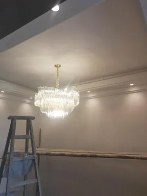LED Dimmable Silver Gold Crystal Designer