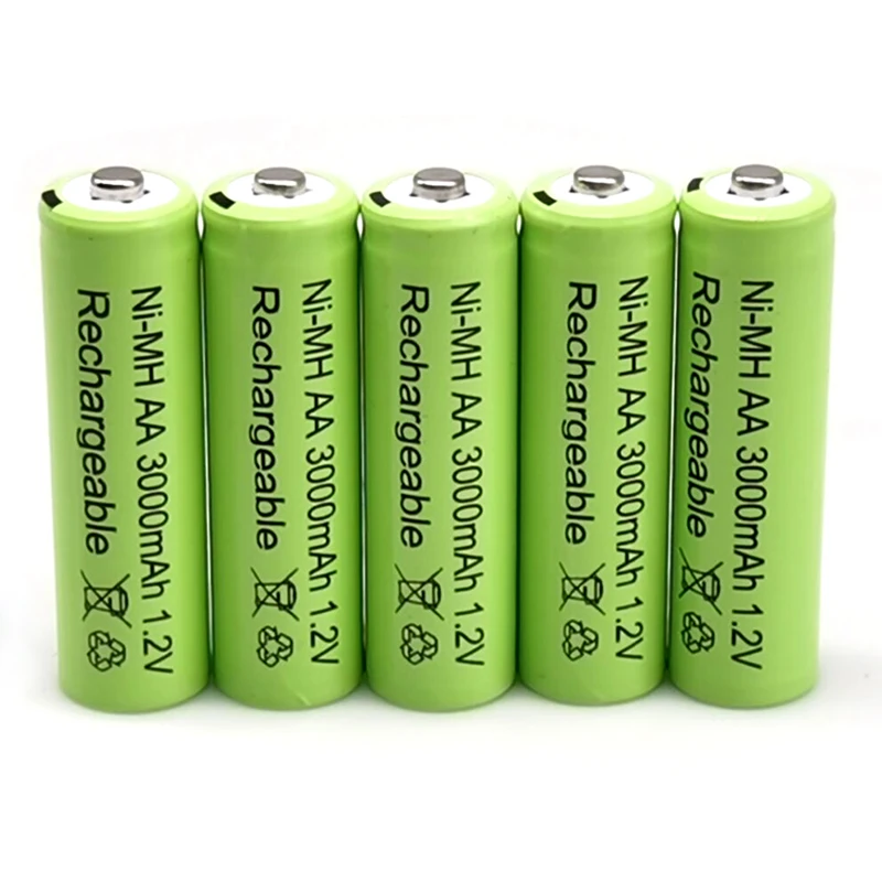 AA 1.2V 3000mAh NiMH 1.2V akumulatory zielona bateria ogrodowa lampa słoneczna LED latarka latarnia latarka