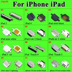 For iphone 5s IPOD NANO 7 ipad 5 6 air ipad mini test 4 female Lightning Charging Dock Repair Port, USB Jack socket connector