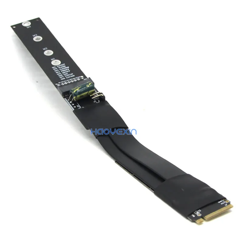 m.2 Riser M.2 for NVMe SSD Extension Cable Solid State Drive Riser Card Support M2  PCI Express 3.0 4.0 X4 PCI-E 32G/bps