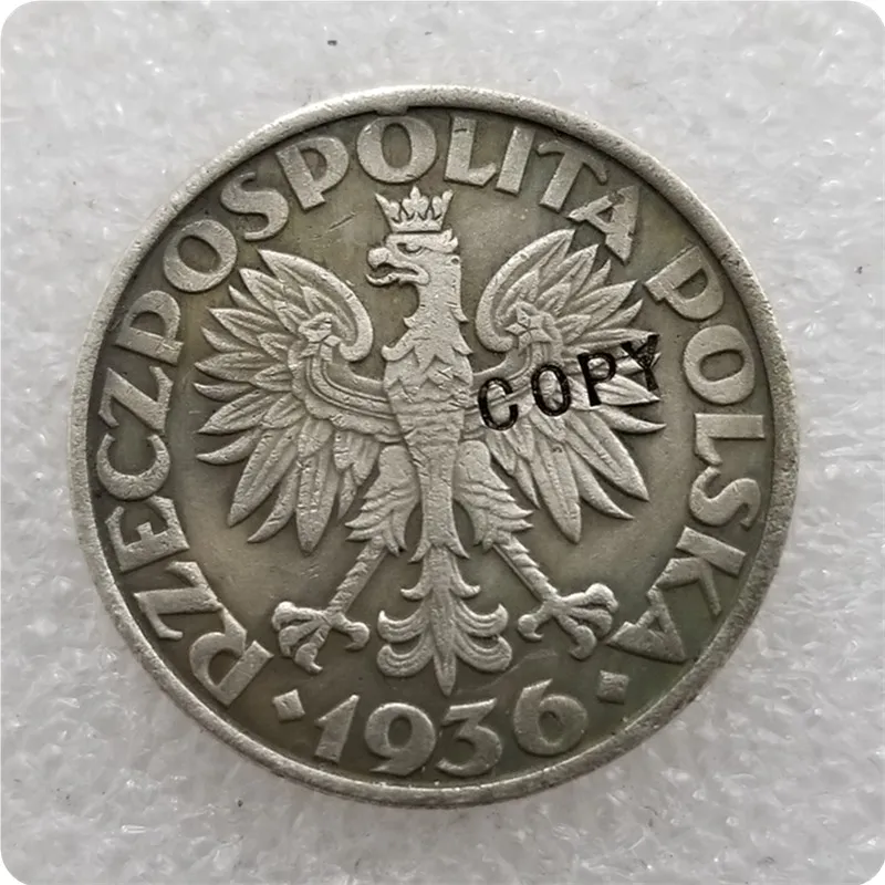 1936 POLAND 5 ZLOTYCH(PROBA) Coin COPY commemorative coins-replica coins medal coins collectibles