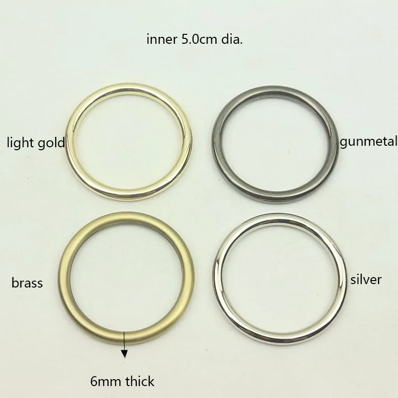 50pcs 20/25/31/38/50mm Metal O Ring Buckles High Quality Hook Snap Bag Keychain Connector Round Buckle Webbing DIY Accessories