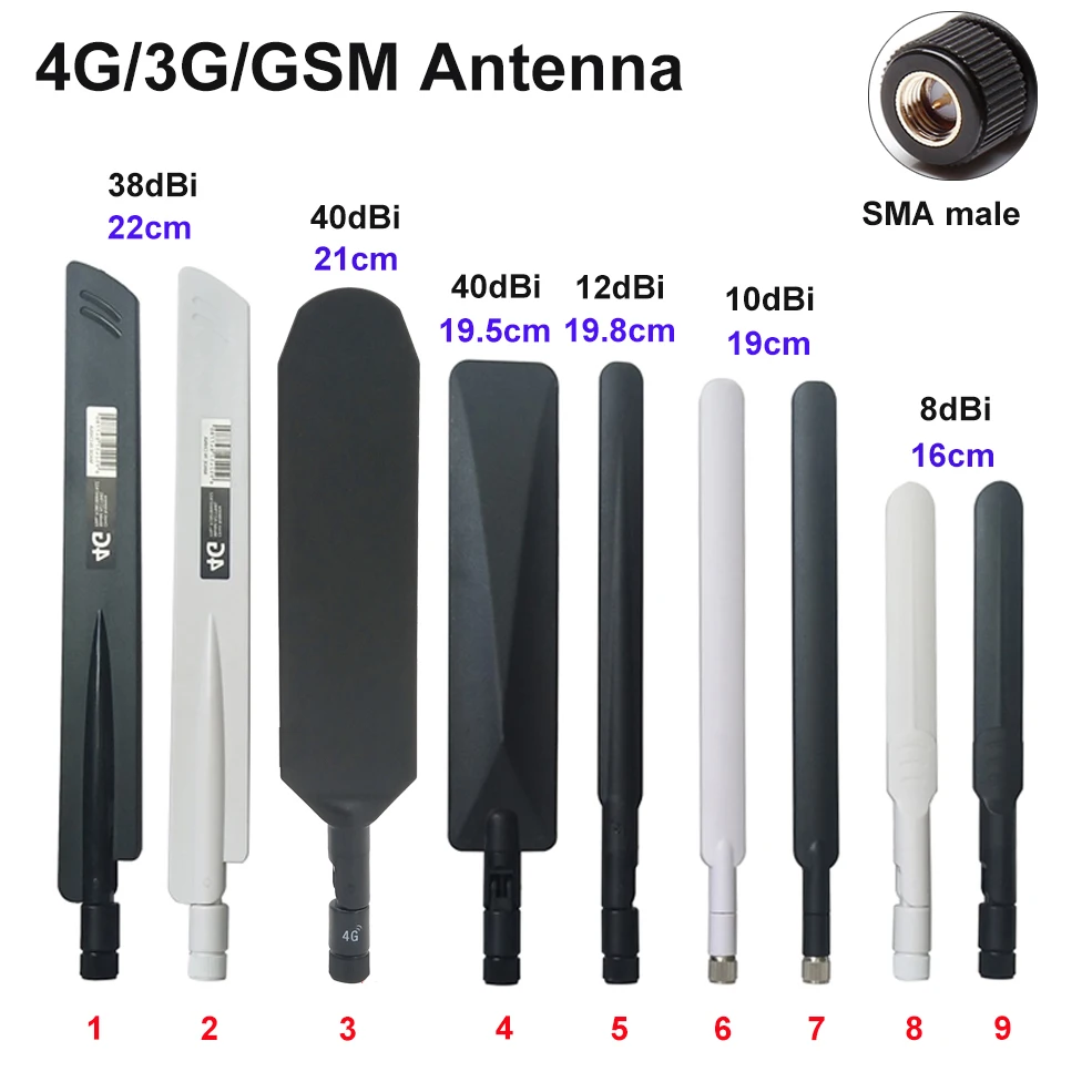 2pcs 4G LTE External Antenna With SMA male High Gain Universal Antenna for Quectel EP06-E EC25-EUX EC25-E EC25-AU EG25-G EC25-AF