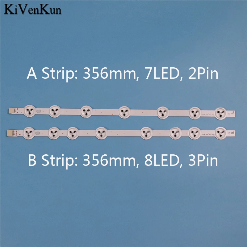 TV Lamp LED Backlight Strip For Telefunken D39F275N3C D39F272N3CW Full HD TV Bar Kit LEDS Bands 390DLED_A/B-Type_REV02 Rulers