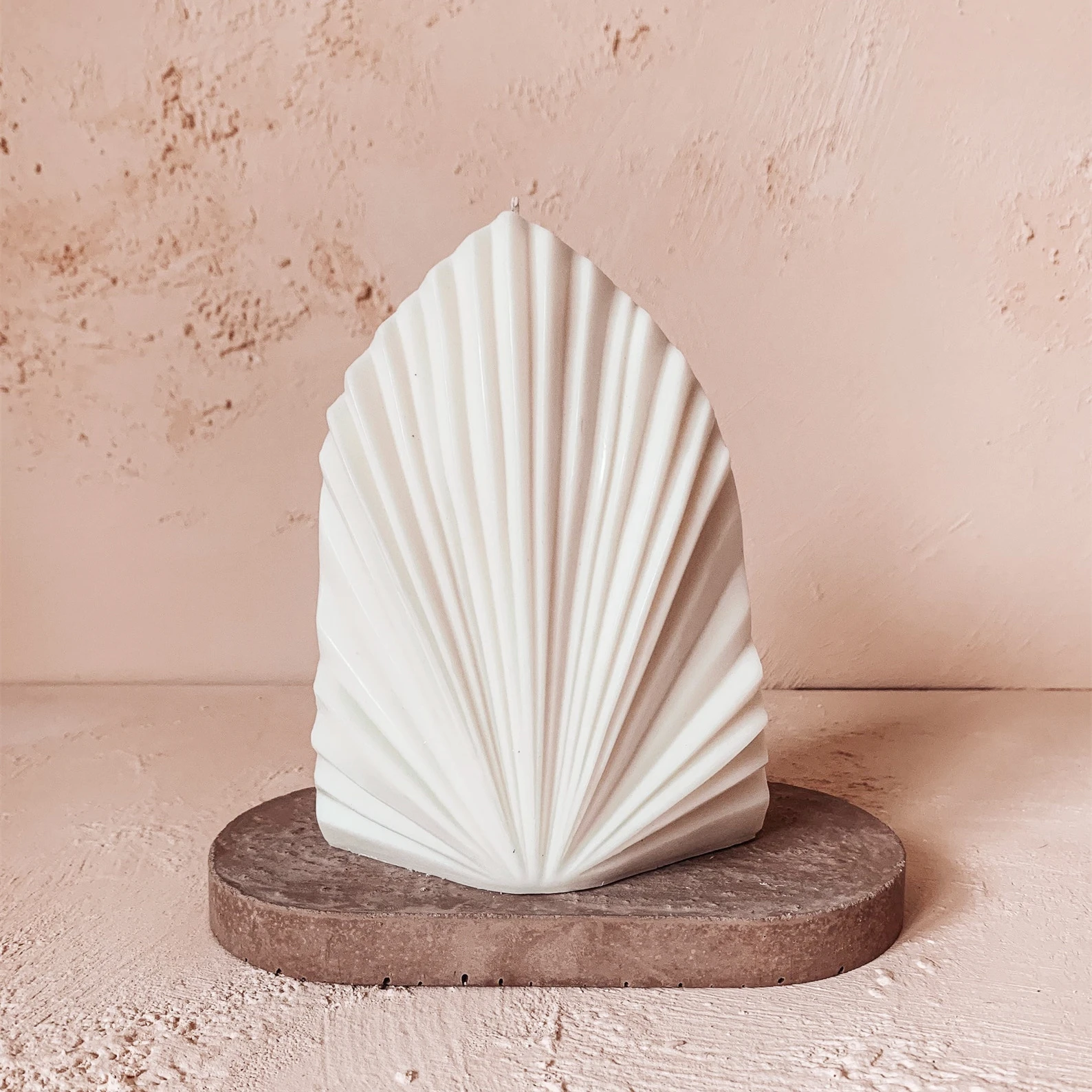 DIY Geometric Stripe Design Silicone Palm Spear Candle Mold Unique Sculpture Pillar Candle Moulds