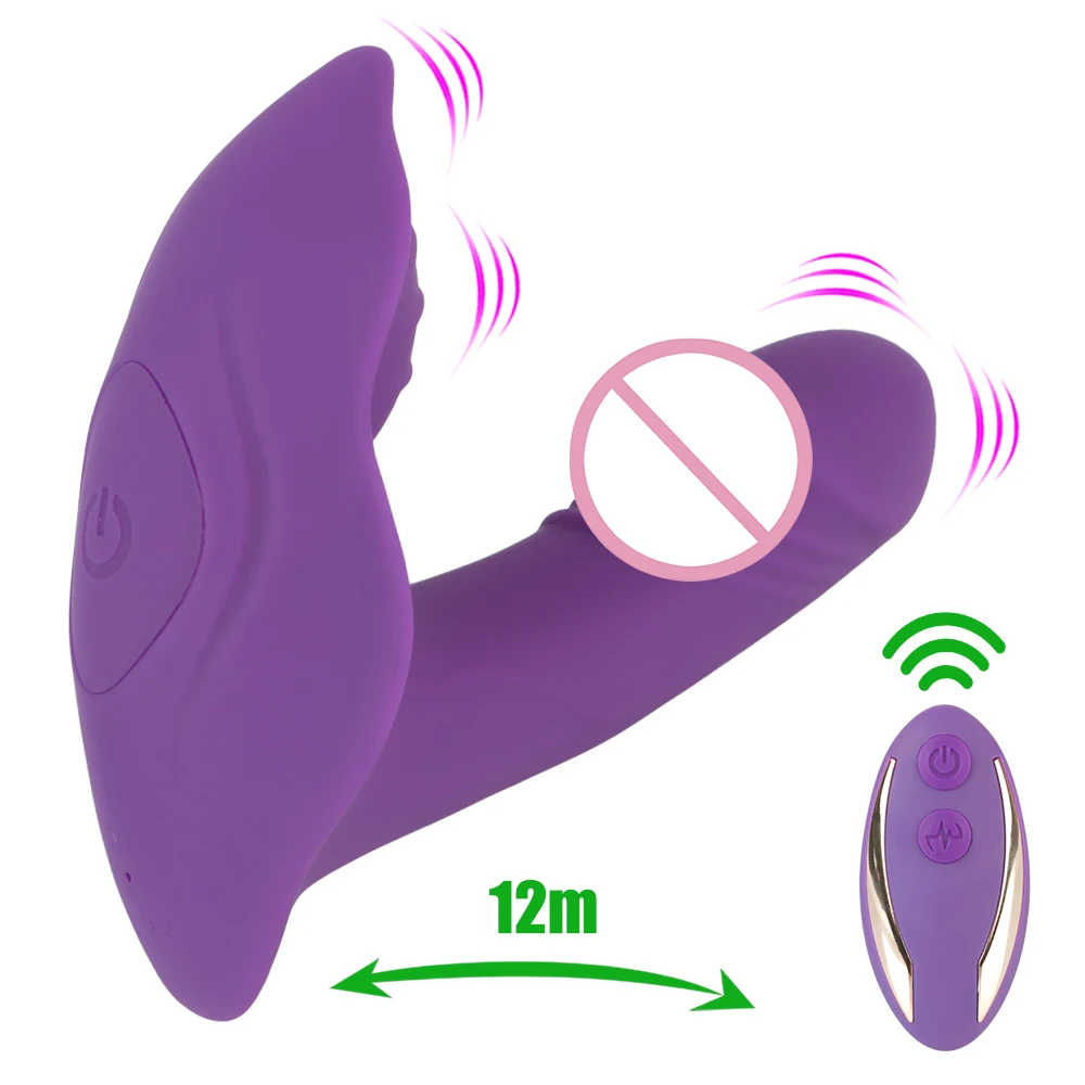 Vaginal Clit Stimulator 9 Speeds Dildo Vibrator Wireless Remote Control Adult Sex Toys for Women Invisible Wearable G-Spot