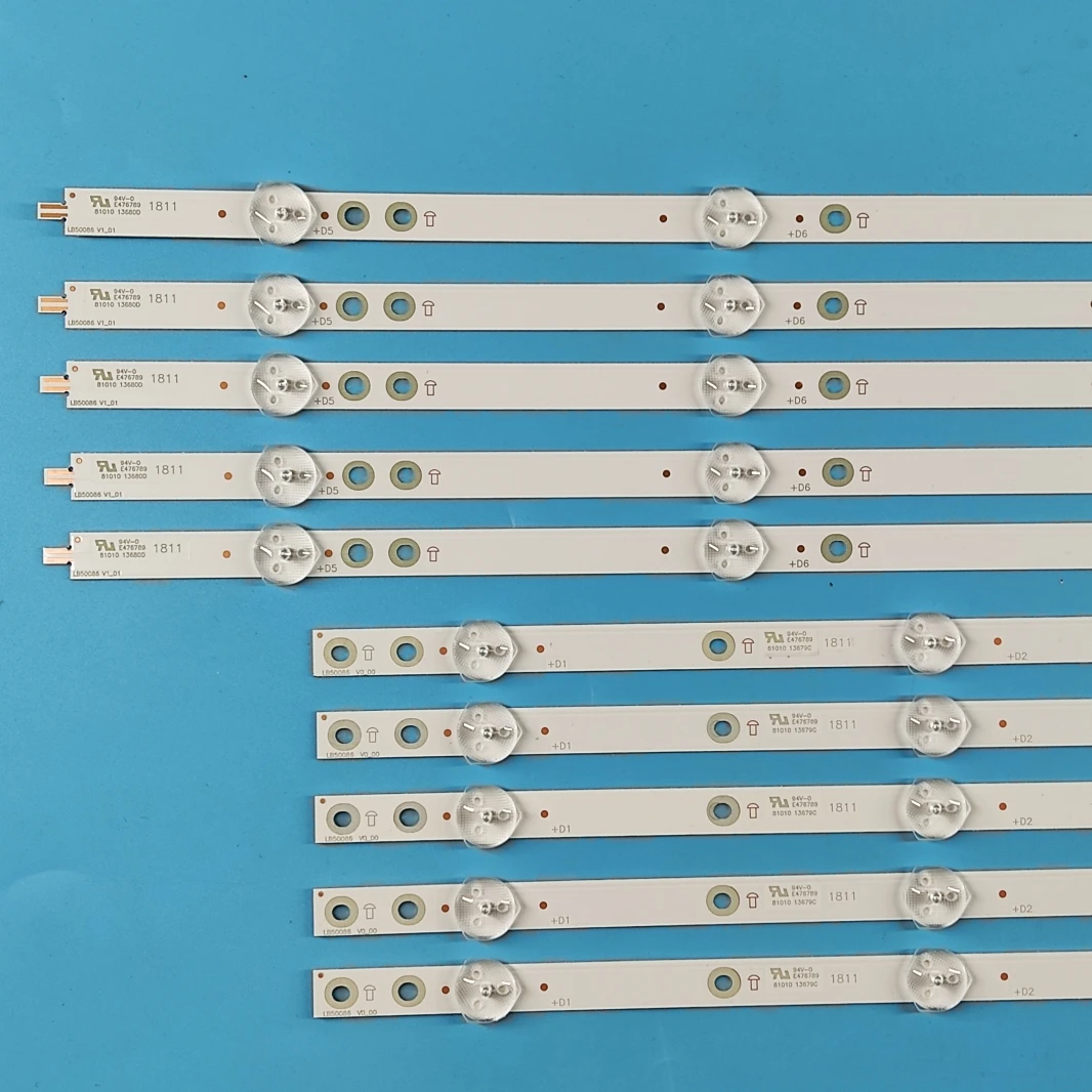 10 Stks/set Led Backlight Strip Voor Ph 50PUS6201 50PUS6503 50PUS6753 50PUS6262 50PUS6162 50PFK6550/12 LB50082 LB50086 LB50089 V0