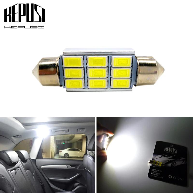 C5W 12V Festoon 31mm 36mm 39mm 41mm c5w LED Interior Light Bulb 5630 SMD 6500K White c5w led Auto Light for Car Styling