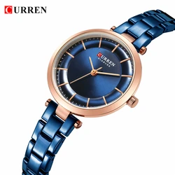 CURREN Watch Women Casual Fashion Japan Quartz Wristwatches Creative Design Full Stainless Steel Classic Wrist Watches for Women