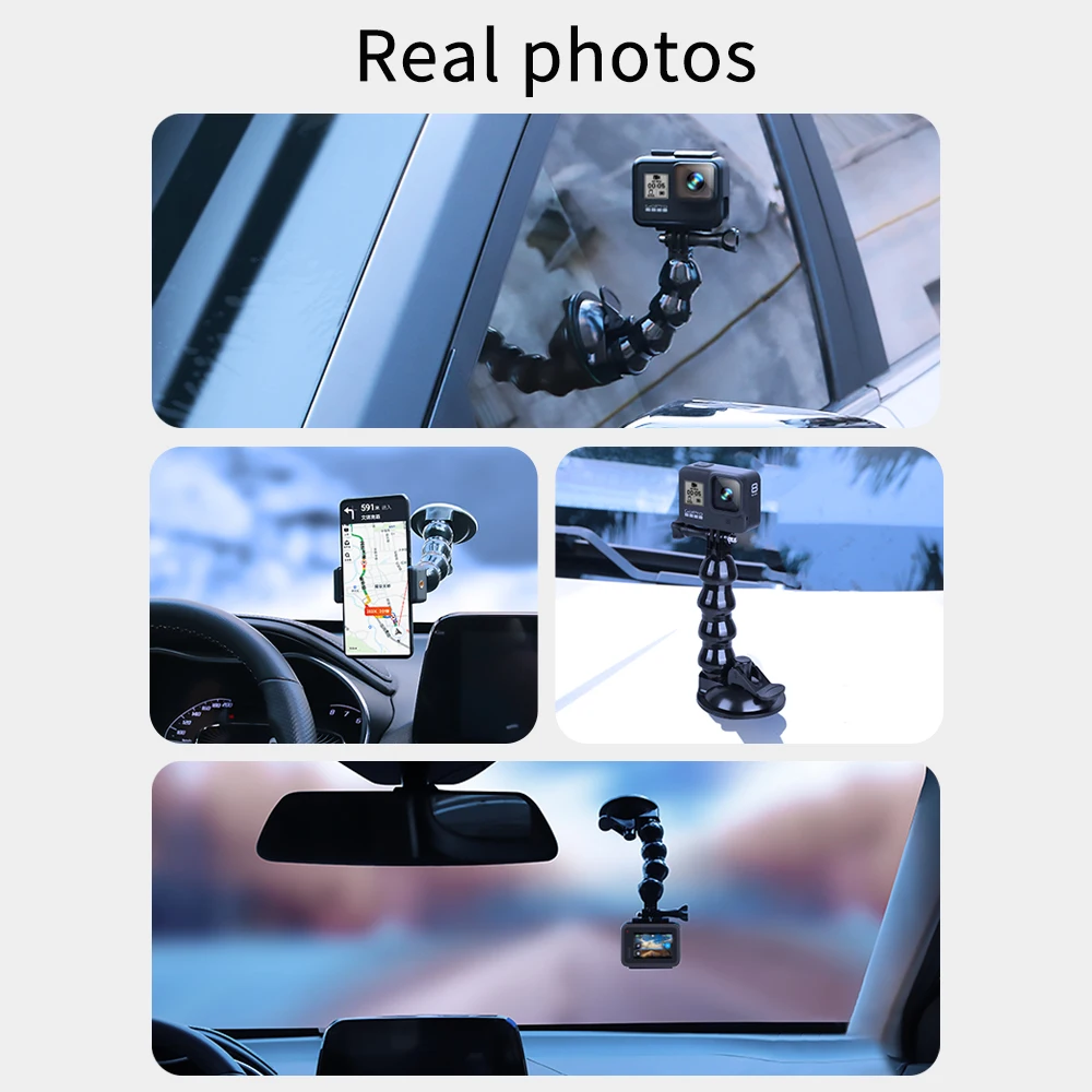 Mini Action Camera ventosa per GoPro Hero 10 9 8 7 5 6 4Sony SJCAM SJ7 Yi 4K H9 Go Pro 7 Mount Window Glass Sucker accessorio
