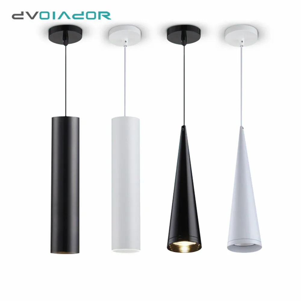 

Подвесные светильники Nordic Dimmable подвесной светильник длинная трубка конический подвесной светильник Кухонные светильники COB Chip спальня офи...