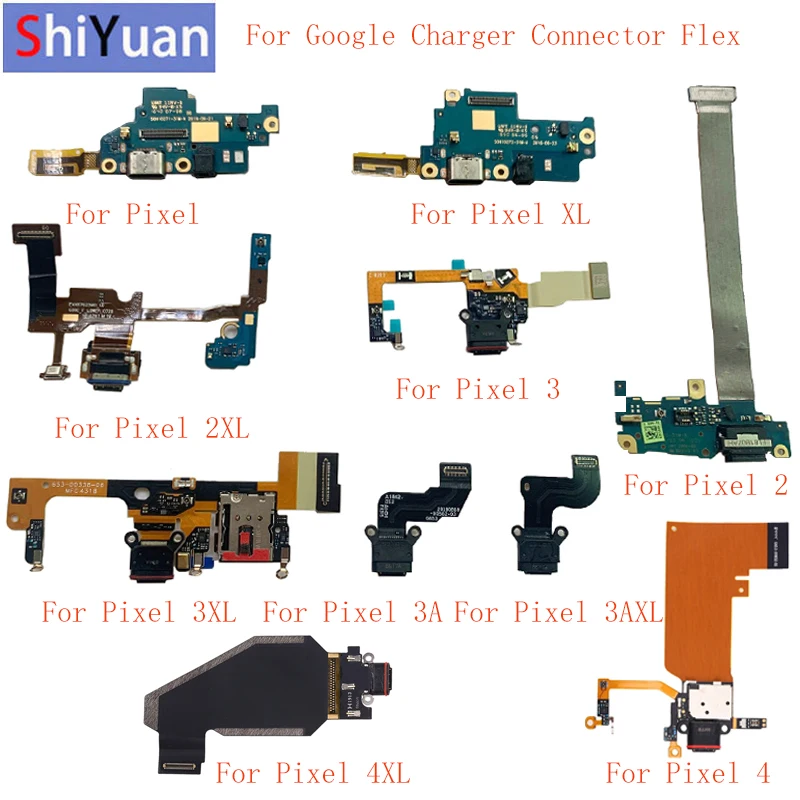 Charging Port Dock USB Plug Charger Board Flex Cable PCB For Google Pixel 1 XL 2 2XL Pixel 3 3XL 3A 3AXL 4 4XL Connector Flex