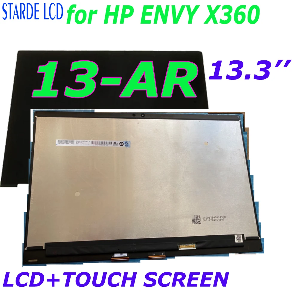 Original 13.3 Inch Laptop LCD Screen For HP ENVY X360 13-AR M133NVF3 R2 B133HAN05.7 LCD Panel Touch Screen Assembly 1920*1080