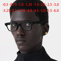 Anti-blue Light Square Eyeglasses Women Men TR90 Myopia Lens Optical Spectacle Prescription 0 -0.5 -0.75 -1.0 To -6.0