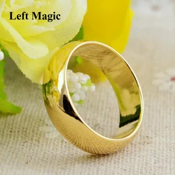 1 Pcs Gold Plate Ring Magic Tricks For Circular Arc Magnetic Ring 18mm/19mm/20mm/21mm Close Up Magic Props-Wizard PK Ring B1032