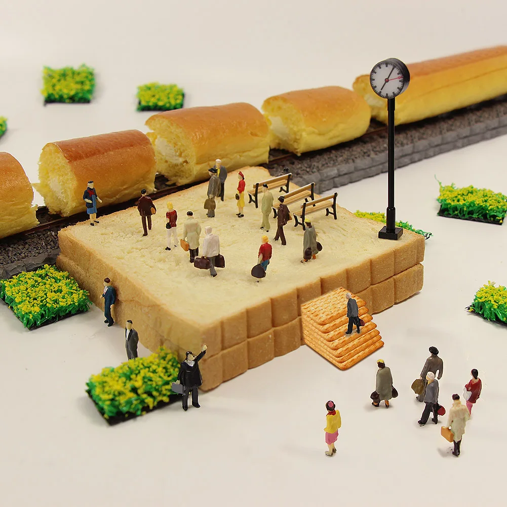 40pcs HO Scale 1:87 Standing People Figures Passengers 20 Different Poses Model Railway Layout P8712