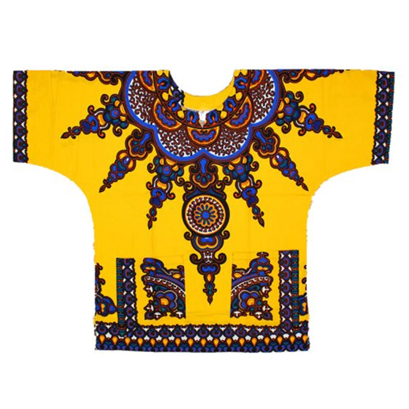 (Fast shipping) New fashion design african traditional printed 100% cotton Dashiki T-shirts for unisex (MADE IN THAILAND)