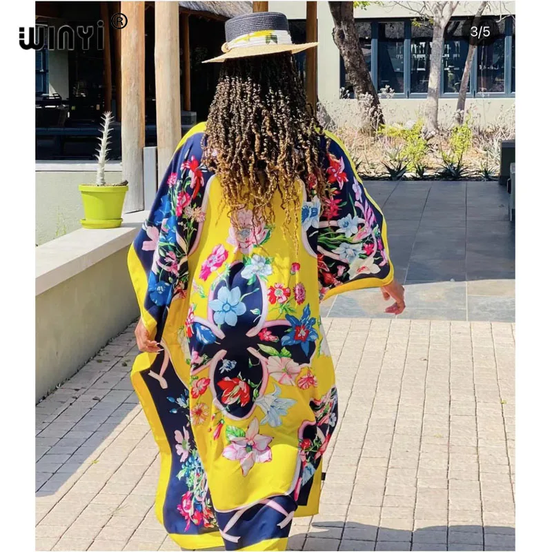 Dress Length :130cm Bust :130cmNew Fashion Abaya maxi dress Dashiki Oversize  tunics kimono kaftan Mujer vestido Caftan