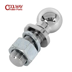 Chrome Hitch Mount Tow Ball 2 Inch Shank Dia Capacity 5000Lbs Coupling Trailer Parts RV Camper Caravan Accessories