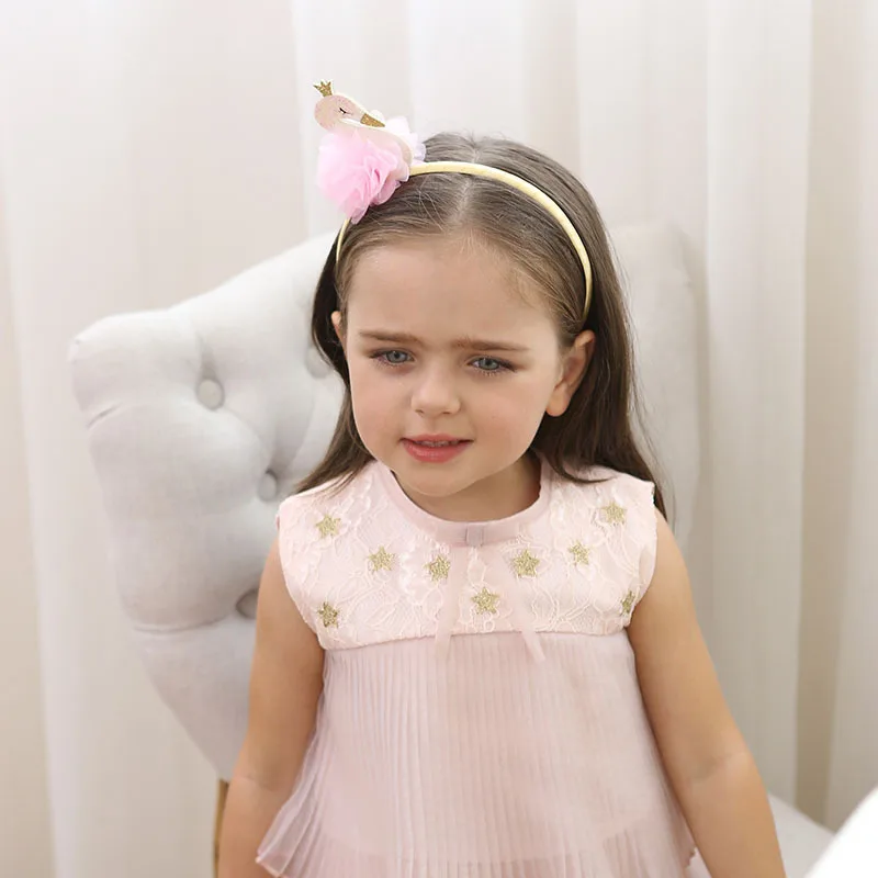 1PC Lovely New Cartoon Swan Kids Hair Hoop Boutique Baby Hairbands Princess Headwear Children Headbands Girls Hair Accessories