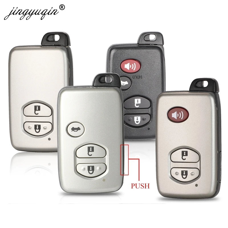 jingyuqin Smart Remote Key Case 2/3/4 Buttons Fob Shell For Toyota Aurion Avalon Landcruiser Camry Highlander RAV4