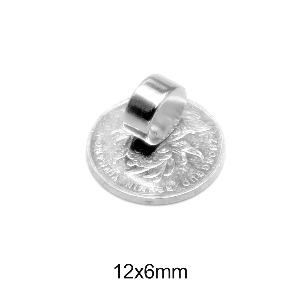 

5~100PCS 12x6 mm Minor Search Magnetic magnet Strong 12mm x 6mm Small Round NdFeB Magnets 12x6mm Permanent Magnets Disc 12*6 mm