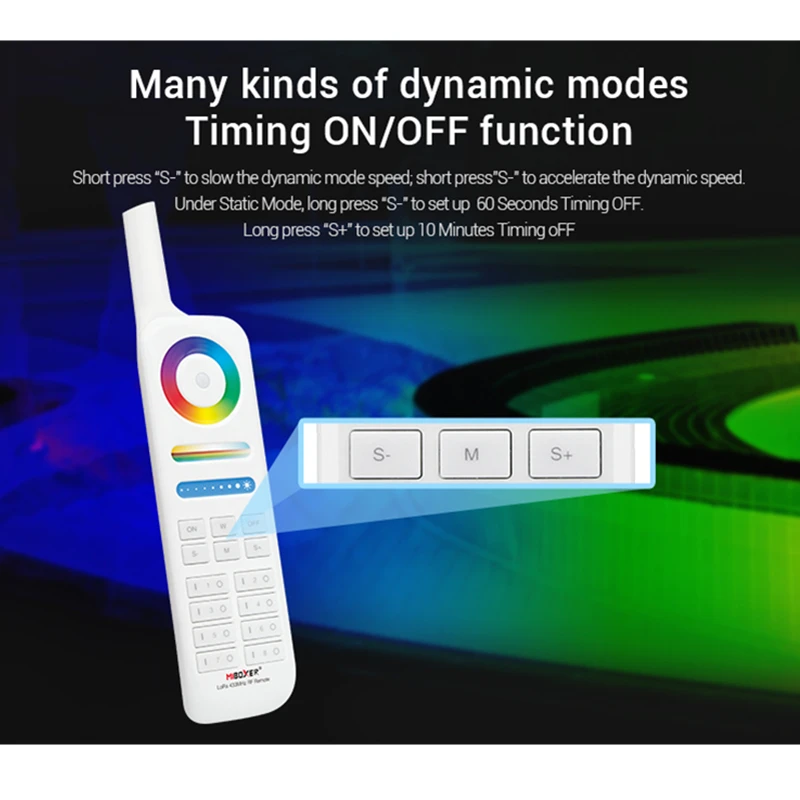 ATA Boxer-Télécommande pour Lumière LED Sous-Marine, Fonction Complète, RVB + CCT, 8 Zones, 433MHz, Série 433MHz, FUT086