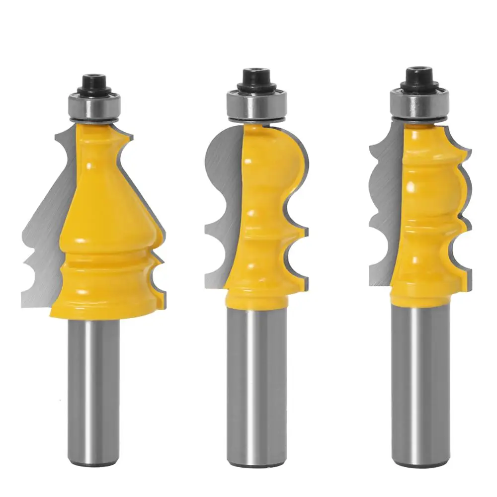 Imagem -04 - Architectural Moldagem Corrimão Router Bits Grupo Invólucro Base Linha Cnc Cortadores para Madeira Face Mill 12 mm Shank