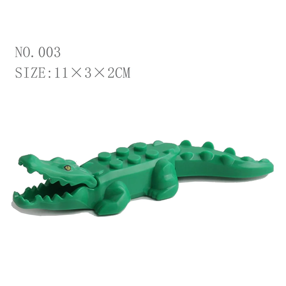 Tier Bausteine Modell Krokodil Leopard Lernspiele Figur Ziegel Spielzeug für Kinder Kinder
