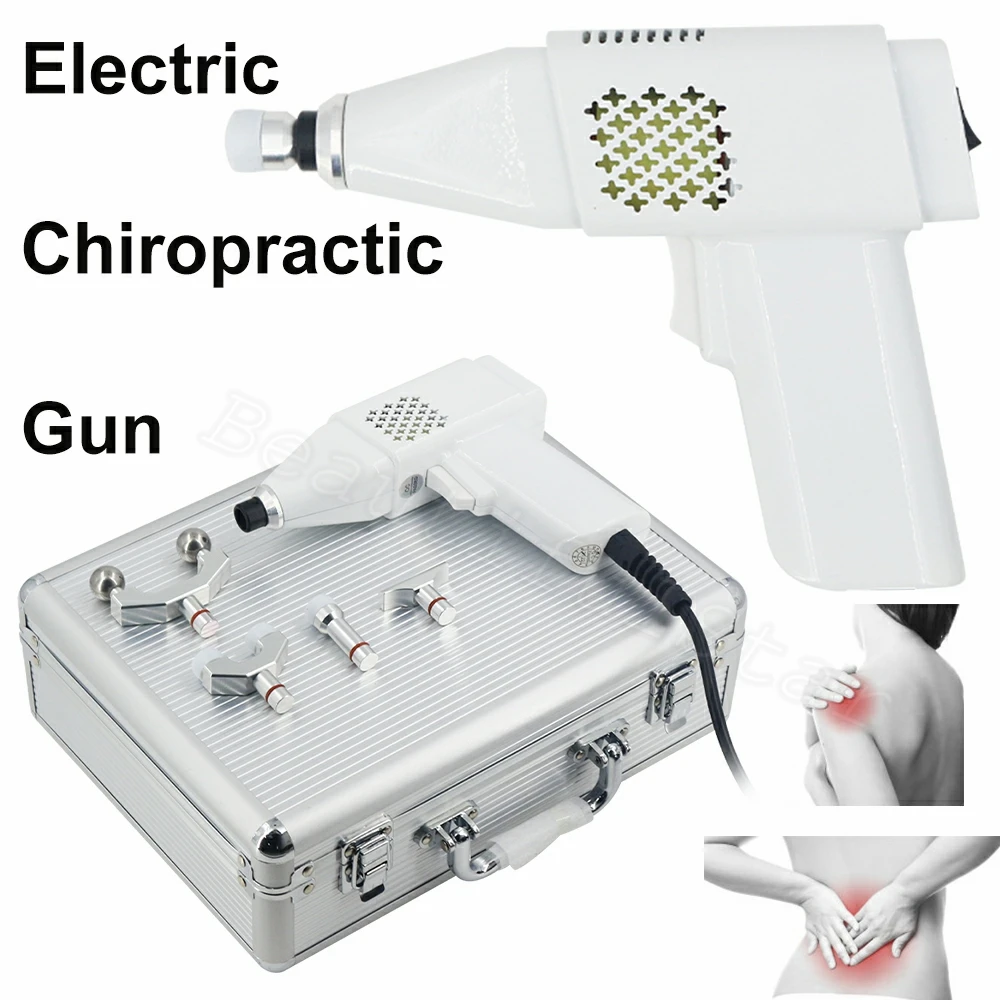 

Electric Massage Gun Portable Spine Correction Gun 4 Heads Chiropractic Adjusting Tools For Neck Back Pain Bone Spinal Therapy