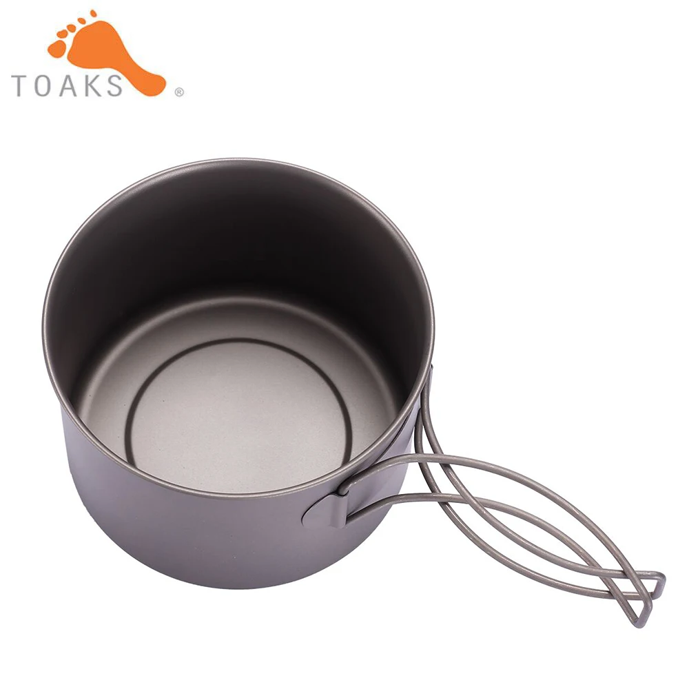 TOAKS Camping Titanium Bowls 550ml With Titanium Folding Handles Folding Bowls Cookware D103MM & D118MM