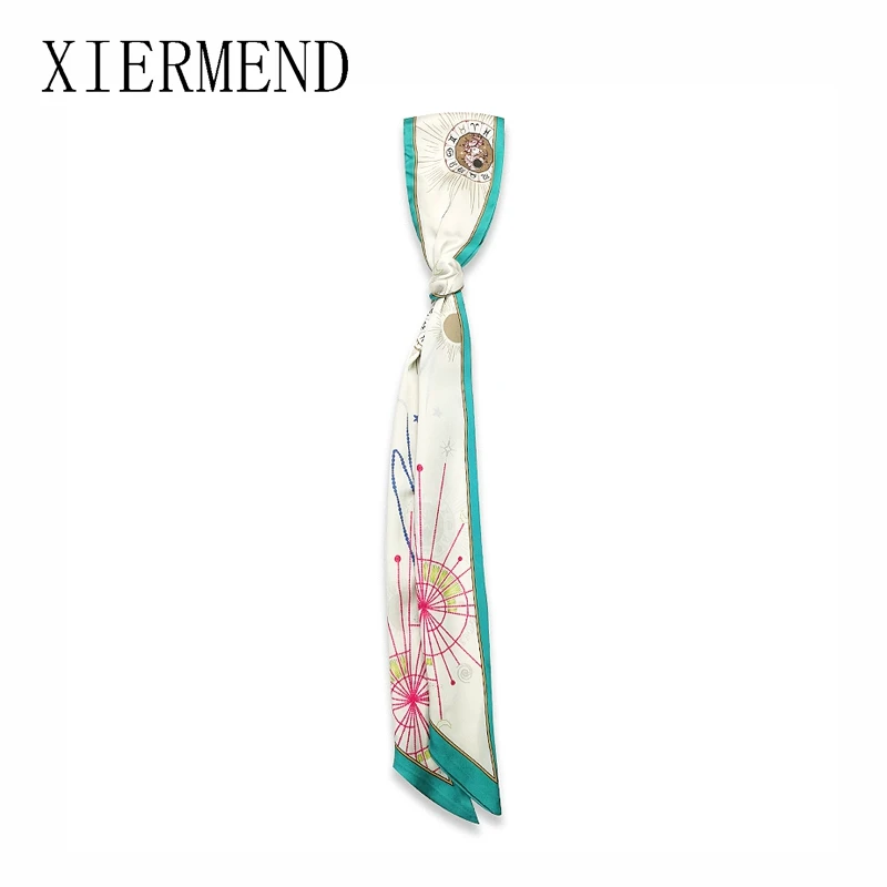 2021 new arrival spring autumn small strip ribbon silk scarves belt tied hair hair with small scarf women skinny scarf