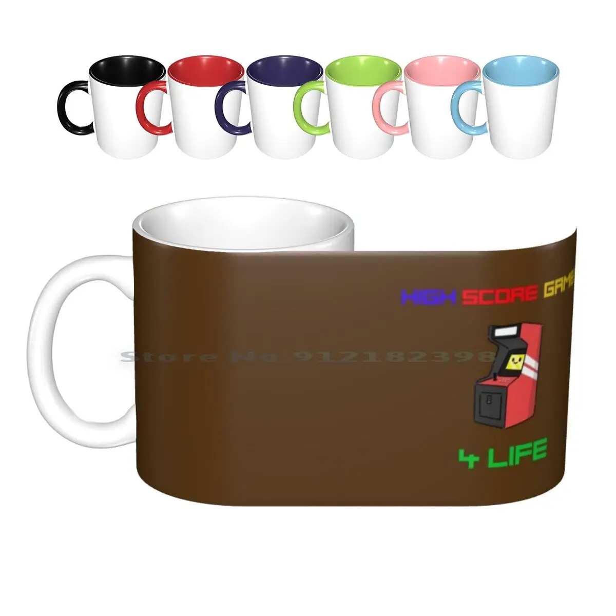 High Score Gamer 4 Life Arcade Ceramic Mugs Coffee Cups Milk Tea Mug High Score High Score Gamer Video Games Arcade Activision