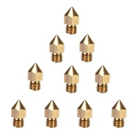 3D Printer Extruder Nozzle 10PCS 0.4mm MK8 for Makerbot Anet A8 Creality CR-10 CR-10S S4 S5 Ender-3/Ender 3 Pro/Ender 3